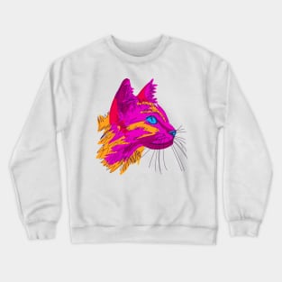 aesthetic cat portrait Crewneck Sweatshirt